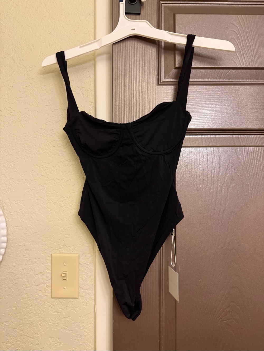Naked Wardrobe Open Back Body Suit Black XS - NEW - Picture 3 of 7